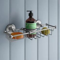 Chatsworth 1928 Traditional Large Soap Basket - Chrome -Bathroom Discount Store 003cht detail2