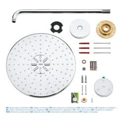 Grohe Rainshower SmartConnect 310 Shower Head & Arm With Wireless Remote -Bathroom Discount Store 26640000 d2n
