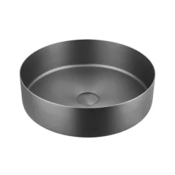 JTP Vos Brushed Black Round Stainless Steel Counter Top Basin + Waste 7 JTP Vos Brushed Black Round Stainless Steel Counter Top Basin + Waste -Bathroom Discount Store 27ctr400bbl d1