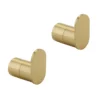 2 X Arezzo Brushed Brass Robe Hooks -Bathroom Discount Store 2xazbbrhk d1