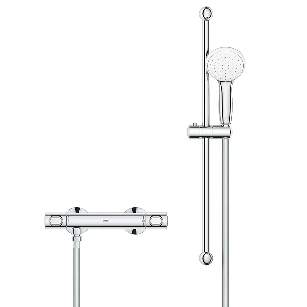 Grohe Precision Flow Thermostatic Shower Mixer 1/2" With Shower Set For Low Pressure 5 Grohe Precision Flow Thermostatic Shower Mixer 1/2" With Shower Set For Low Pressure - Image 3