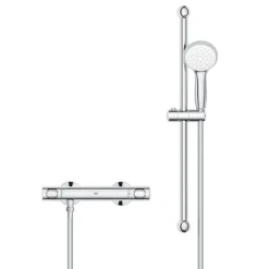 Grohe Precision Flow Thermostatic Shower Mixer 1/2" With Shower Set -Bathroom Discount Store 34841000 d1