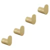 4 X Arezzo Brushed Brass Robe Hooks 1 4 X Arezzo Brushed Brass Robe Hooks -Bathroom Discount Store 4xazbbrhk d1