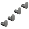 4 X Arezzo Gunmetal Grey Robe/Towel Hooks -Bathroom Discount Store 4xazgmrhk d1