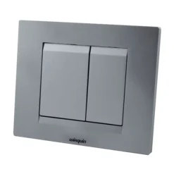 Wirquin Essential Dual Flush Plate - Matt Chrome