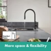 Hansgrohe Talis M54 Single Lever Kitchen Mixer 210 With Pull Out Spray - Matt Black -Bathroom Discount Store 72800670 d6