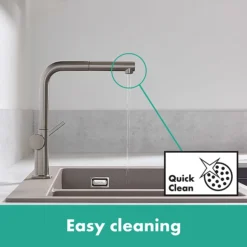 Hansgrohe Talis M54 270 Single Lever Kitchen Mixer With Pull Out Spray - Stainless Steel 12 Hansgrohe Talis M54 270 Single Lever Kitchen Mixer With Pull Out Spray - Stainless Steel -Bathroom Discount Store 72808800 d3