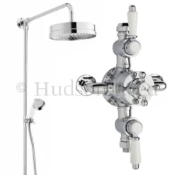 Hudson Reed Triple Exposed Thermostatic Shower Valve W/ Luxury Rigid Riser Kit 7 Hudson Reed Triple Exposed Thermostatic Shower Valve W/ Luxury Rigid Riser Kit -Bathroom Discount Store a3089ea3606nwd1