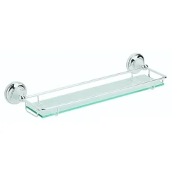 Heritage - Clifton Glass Gallery Shelf - Chrome