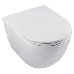BagnoDesign Envoy Rimless Wall Hung Toilet With Soft Close Seat -Bathroom Discount Store aqeenv325wh l