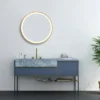 Arezzo Brushed Brass 600mm Round LED Illuminated Anti-Fog Bathroom Mirror -Bathroom Discount Store arzim08bb d4