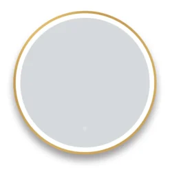 Arezzo Brushed Brass 700mm Round LED Illuminated Anti-Fog Bathroom Mirror 10 Arezzo Brushed Brass 700mm Round LED Illuminated Anti-Fog Bathroom Mirror -Bathroom Discount Store arzim09bb d2