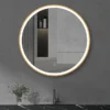 Arezzo Brushed Brass 800mm Round LED Illuminated Anti-Fog Bathroom Mirror -Bathroom Discount Store arzim10bb d4