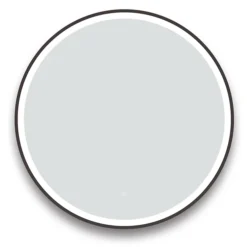 Arezzo Matt Black 800mm Round LED Illuminated Anti-Fog Bathroom Mirror -Bathroom Discount Store arzim10mb d1