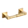 Arezzo Square Toilet Roll Holder Brushed Brass -Bathroom Discount Store az121bb lrg