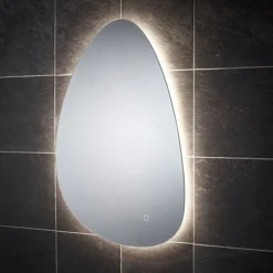 Arezzo 550 X 800mm Teardrop LED Backlit Bathroom Mirror With Anti-Fog -Bathroom Discount Store az1703mb d4