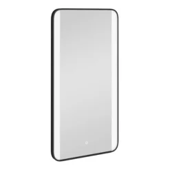 Arezzo Matt Black 600 X 1200mm Rectangular LED Illuminated Anti-Fog Bathroom Mirror -Bathroom Discount Store az2212mb nd2