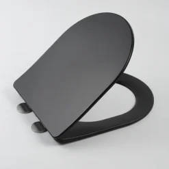 Arezzo Matt Black Rimless Back To Wall Toilet Incl. Soft Close Seat -Bathroom Discount Store az233pmb d1