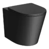 Arezzo Matt Black Rimless Back To Wall Toilet Incl. Soft Close Seat 1 Arezzo Matt Black Rimless Back To Wall Toilet Incl. Soft Close Seat -Bathroom Discount Store az233pmb d2