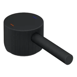 Arezzo Fluted Round Matt Black High Rise Mono Basin Mixer Tap -Bathroom Discount Store az2ltmbf detail3