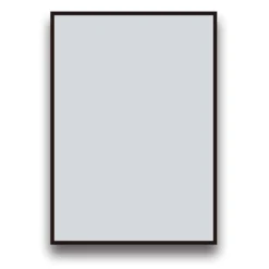 Arezzo Matt Black Square Edge 700 X 500 Mirror -Bathroom Discount Store az57mb d1 1