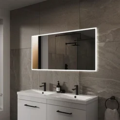 Arezzo 1200 X 600mm LED Illuminated Bathroom Mirror With Shaver Socket & Anti-Fog -Bathroom Discount Store az6270mb d1