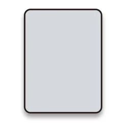 Arezzo Matt Black 800 X 600 Rectangular Mirror -Bathroom Discount Store az68cvmb d1