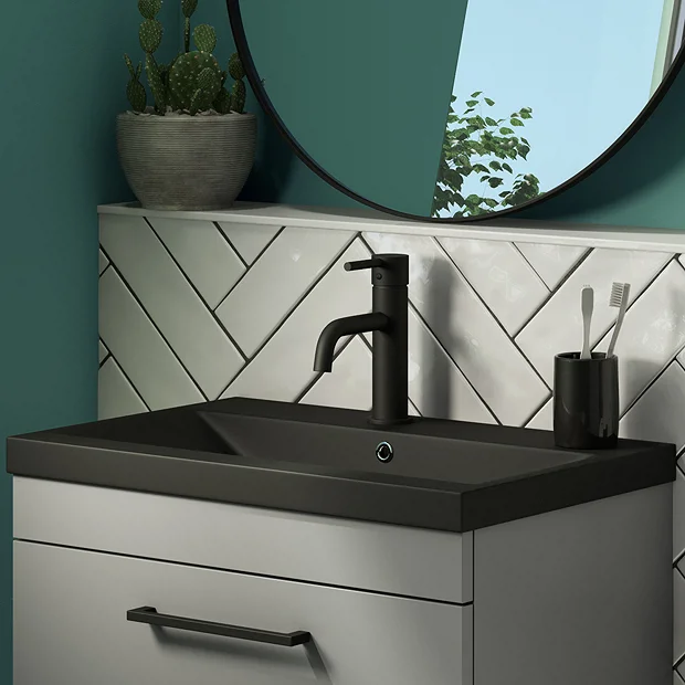 Arezzo 610 X 395mm Matt Black Rectangular Mid-Edged Inset Basin 5 Arezzo 610 X 395mm Matt Black Rectangular Mid-Edged Inset Basin - Image 3