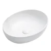 Arezzo Matt White Curved Oval Counter Top Basin 0TH (520 X 395mm) -Bathroom Discount Store az78166mw d1a