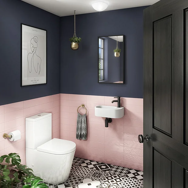 Arezzo 400 X 215mm Curved Wall Hung Cloakroom Basin - Matt White 5 Arezzo 400 X 215mm Curved Wall Hung Cloakroom Basin - Matt White - Image 3