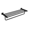 Arezzo Matt Black 600mm Towel Shelf -Bathroom Discount Store azb41d1