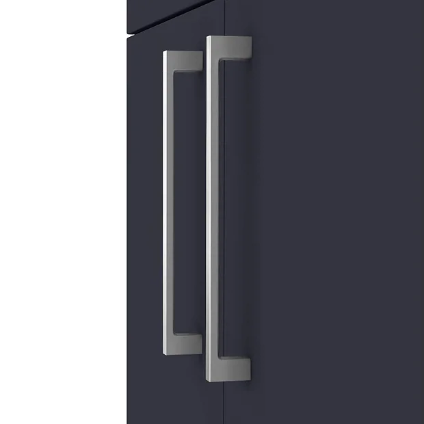 Arezzo Floor Standing Countertop Vanity Unit - Matt Blue - 600mm With Chrome Handles 5 Arezzo Floor Standing Countertop Vanity Unit - Matt Blue - 600mm With Chrome Handles - Image 3