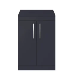 Arezzo Floor Standing Countertop Vanity Unit - Matt Blue - 600mm With Chrome Handles 9 Arezzo Floor Standing Countertop Vanity Unit - Matt Blue - 600mm With Chrome Handles -Bathroom Discount Store azb6fswch nd1