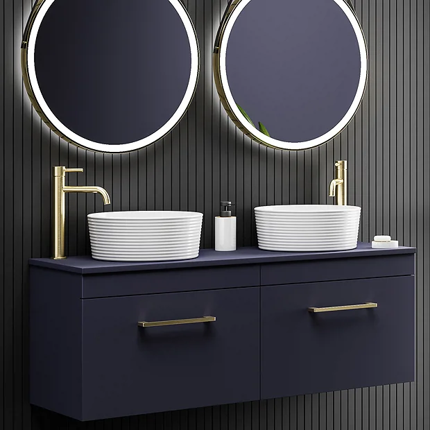 Arezzo Round Brushed Brass High Rise Mono Basin Mixer Tap 3 Arezzo Round Brushed Brass High Rise Mono Basin Mixer Tap