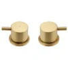 Arezzo Brushed Brass 3/4" Deck Bath Side Valves (Pair) -Bathroom Discount Store azbbsdv d2