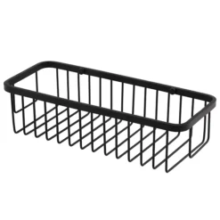 Arezzo Matt Black 300mm Wire Shower Basket -Bathroom Discount Store azblk29nd1