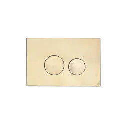Arezzo Compact Concealed Cistern With Brushed Brass Flush Plate - Round Buttons -Bathroom Discount Store azccbrar d1