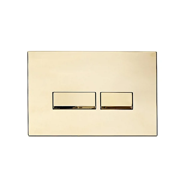 Arezzo Compact Top/Front Flush Toilet Frame With Brushed Brass Flush - Square Buttons 5 Arezzo Compact Top/Front Flush Toilet Frame With Brushed Brass Flush - Square Buttons - Image 4
