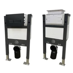 Arezzo Compact Top/Front Flush Toilet Frame With Matt Black Flush - Square Buttons 9 Arezzo Compact Top/Front Flush Toilet Frame With Matt Black Flush - Square Buttons -Bathroom Discount Store azcfsmbd2