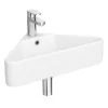 Arezzo Corner Cloakroom Basin 1TH - Gloss White 1 Arezzo Corner Cloakroom Basin 1TH - Gloss White -Bathroom Discount Store azcrgw detail1