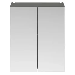 Arezzo 600 Matt Grey 2-Door Mirror Cabinet 6 Arezzo 600 Matt Grey 2-Door Mirror Cabinet -Bathroom Discount Store azg62mc d1