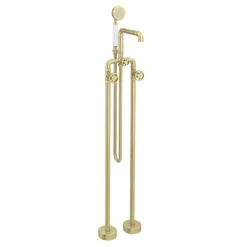 Arezzo Brushed Brass Industrial Style Freestanding Bath Shower Mixer Tap 10 Arezzo Brushed Brass Industrial Style Freestanding Bath Shower Mixer Tap -Bathroom Discount Store azisbb05 n d2