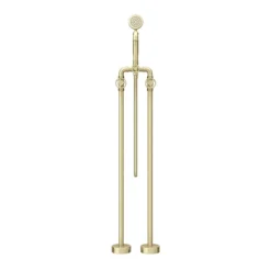Arezzo Brushed Brass Industrial Style Freestanding Bath Shower Mixer Tap 12 Arezzo Brushed Brass Industrial Style Freestanding Bath Shower Mixer Tap -Bathroom Discount Store azisbb05 n d4