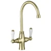 Arezzo Dual-Lever Traditional Kitchen Tap Brushed Brass 2 Arezzo Dual-Lever Traditional Kitchen Tap Brushed Brass -Bathroom Discount Store azkt01bb l
