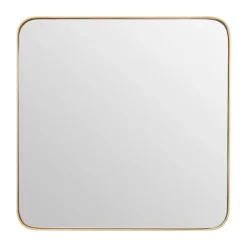 Arezzo Medium 400 X 400 Gold Frame Square Wall Mirror -Bathroom Discount Store azm842 d1