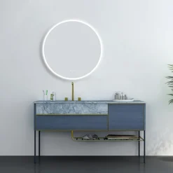 Arezzo 700mm Round Colour Changing LED Illuminated Bathroom Mirror With Bluetooth + Anti-Fog -Bathroom Discount Store azmir028 d3