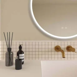 Arezzo 700mm Round Colour Changing LED Illuminated Bathroom Mirror With Bluetooth + Anti-Fog