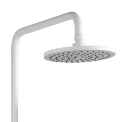Arezzo Round Thermostatic Shower - Matt White -Bathroom Discount Store azmwrd3 d1