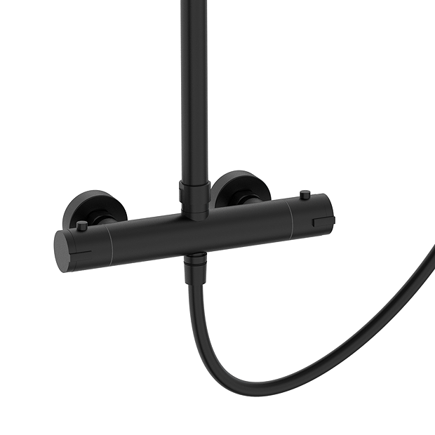 Arezzo Deluxe Cool Touch Round Thermostatic Shower (300mm Head - Matt Black) 8 Arezzo Deluxe Cool Touch Round Thermostatic Shower (300mm Head - Matt Black) - Image 6