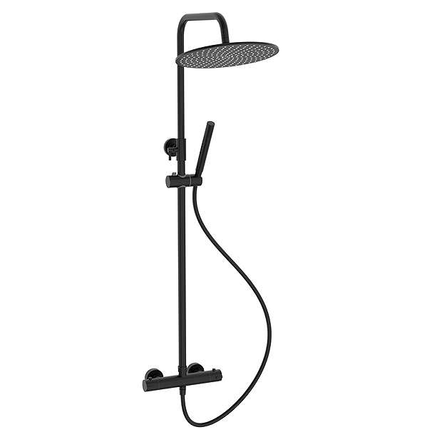 Arezzo Deluxe Cool Touch Round Thermostatic Shower (300mm Head - Matt Black) 4 Arezzo Deluxe Cool Touch Round Thermostatic Shower (300mm Head - Matt Black) - Image 2